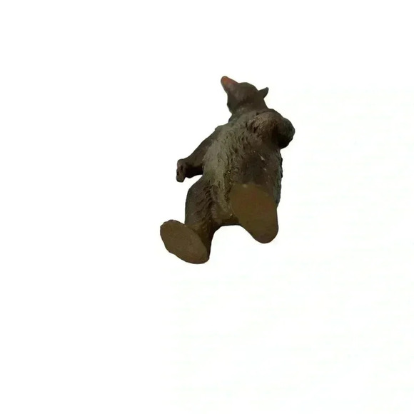 VINTAGE 1970s HANDMADE MADE IN AFRICA CLAY BEAR HAND-PAINTED FIGURINE 4.25 IN - Picture 7 of 7